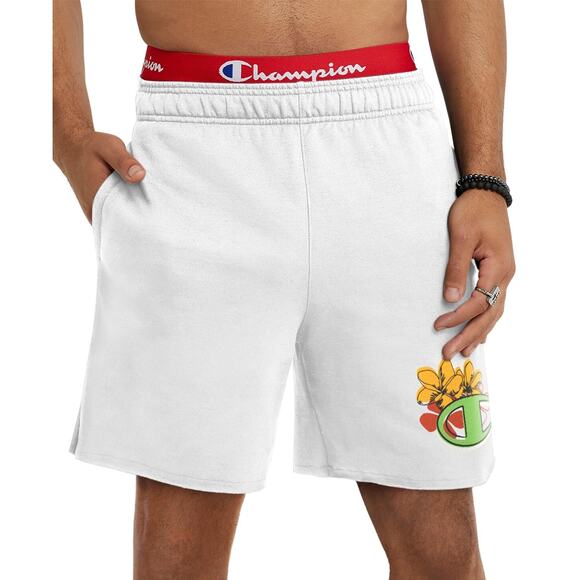 Champion Men's Powerblend Standard-Fit Logo-Print 7" Fleece Shorts Sz S 12609